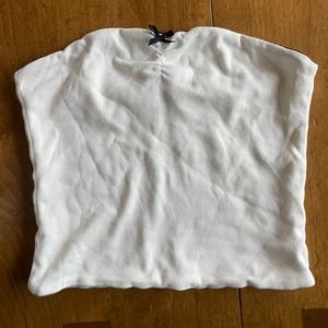 White tube top with lace trim